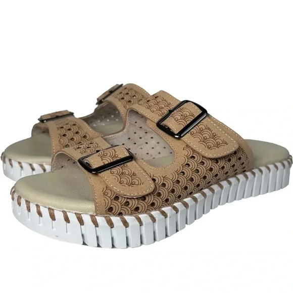 Ilse Jacobsen hornbaek tulip double band sandals - Picture 1 of 7